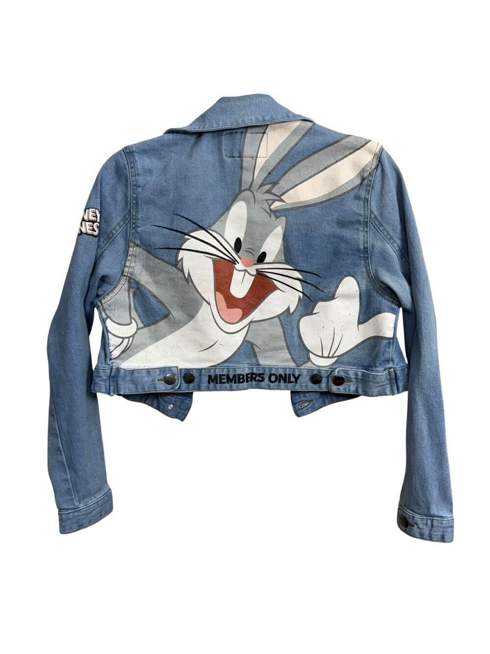 Members‎ Only Looney Tunes Bugs Bunny Blue Jean Jacket M
